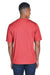 Team 365 TT11H Mens Sonic Performance Heather Moisture Wicking Short Sleeve Crewneck T-Shirt Heather Red Model Back