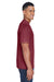 Team 365 TT11H Mens Sonic Performance Heather Moisture Wicking Short Sleeve Crewneck T-Shirt Heather Maroon Model Side