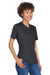 Team 365 TT11HW Womens Sonic Performance Heather Moisture Wicking Short Sleeve V-Neck T-Shirt Heather Black Model 3q