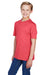 Team 365 TT11HY Youth Sonic Performance Heather Moisture Wicking Short Sleeve Crewneck T-Shirt Heather Red Model 3q