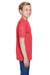 Team 365 TT11HY Youth Sonic Performance Heather Moisture Wicking Short Sleeve Crewneck T-Shirt Heather Red Model Side