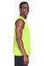 Team 365 TT11M Mens Zone Performance Muscle Moisture Wicking Tank Top Safety Yellow Model Side