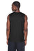 Team 365 TT11M Mens Zone Performance Muscle Moisture Wicking Tank Top Black Model Back