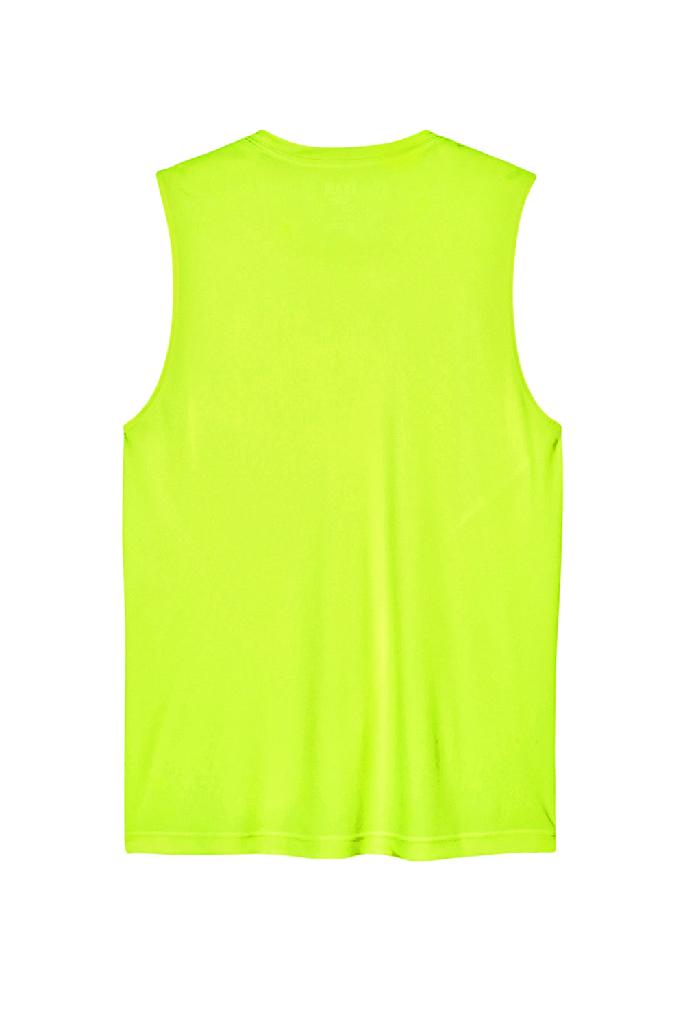 Team 365 TT11M Mens Zone Performance Muscle Moisture Wicking Tank Top Safety Yellow Flat Back