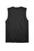 Team 365 TT11M Mens Zone Performance Muscle Moisture Wicking Tank Top Black Flat Back