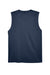 Team 365 TT11M Mens Zone Performance Muscle Moisture Wicking Tank Top Dark Navy Blue Flat Back