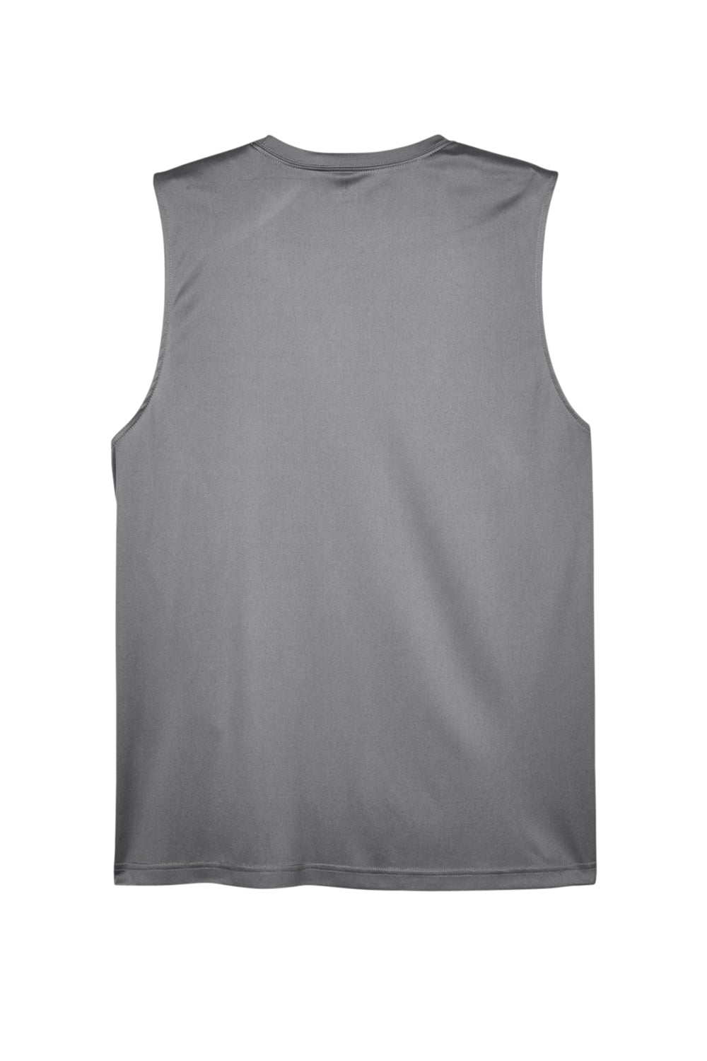 Team 365 TT11M Mens Zone Performance Muscle Moisture Wicking Tank Top Graphite Grey Flat Back