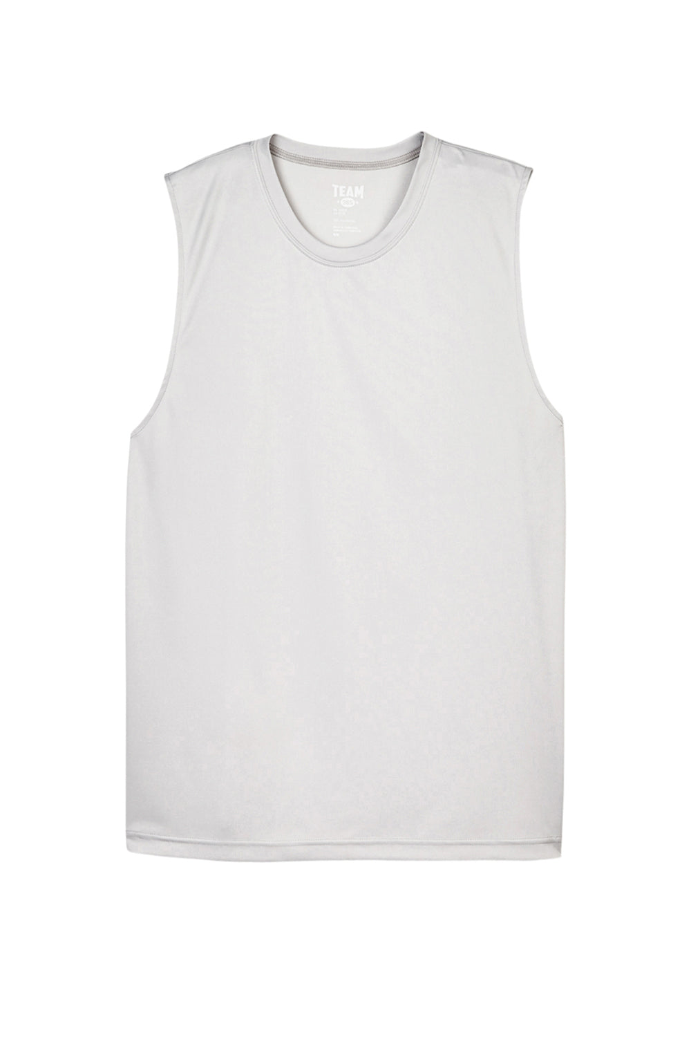 Team 365 TT11M Mens Zone Performance Muscle Moisture Wicking Tank Top Silver Grey Flat Front