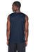 Team 365 TT11M Mens Zone Performance Muscle Moisture Wicking Tank Top Dark Navy Blue Model Back