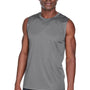 Team 365 Mens Zone Performance Muscle Moisture Wicking Tank Top - Graphite Grey