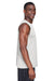 Team 365 TT11M Mens Zone Performance Muscle Moisture Wicking Tank Top Graphite Grey Model Side