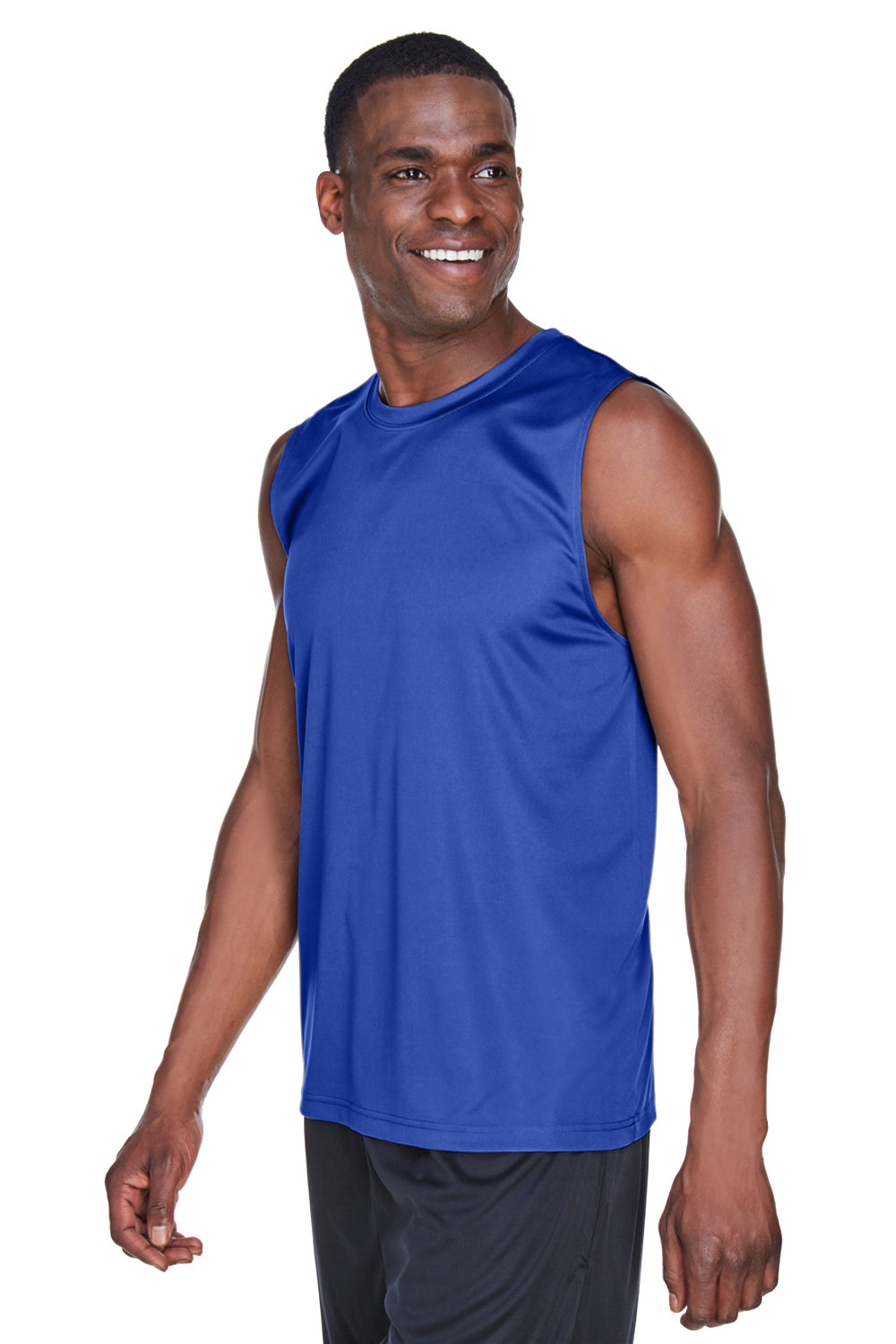 Team 365 TT11M Mens Zone Performance Muscle Moisture Wicking Tank Top Royal Blue Model 3q