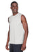 Team 365 TT11M Mens Zone Performance Muscle Moisture Wicking Tank Top Silver Grey Model 3q