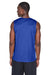 Team 365 TT11M Mens Zone Performance Muscle Moisture Wicking Tank Top Royal Blue Model Back