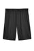 Team 365 TT11SH Mens Zone Performance Moisture Wicking Shorts w/ Pockets Black Flat Front