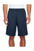 Team 365 TT11SH Mens Zone Performance Moisture Wicking Shorts w/ Pockets Dark Navy Blue Model Front