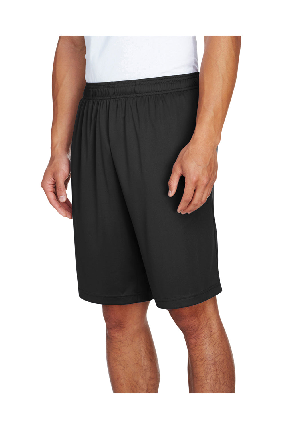 Team 365 TT11SH Mens Zone Performance Moisture Wicking Shorts w/ Pockets Black Model 3q