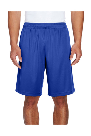 Team 365 TT11SH Mens Zone Performance Moisture Wicking Shorts w/ Pockets Royal Blue Model Front