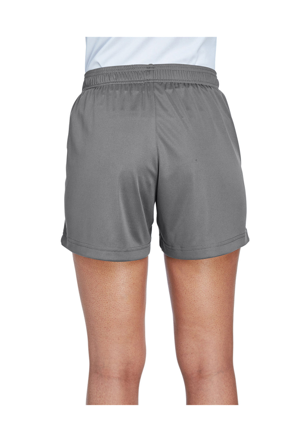 Team 365 TT11SHW Womens Zone Performance Moisture Wicking Shorts w/ Pockets Graphite Grey Model Back