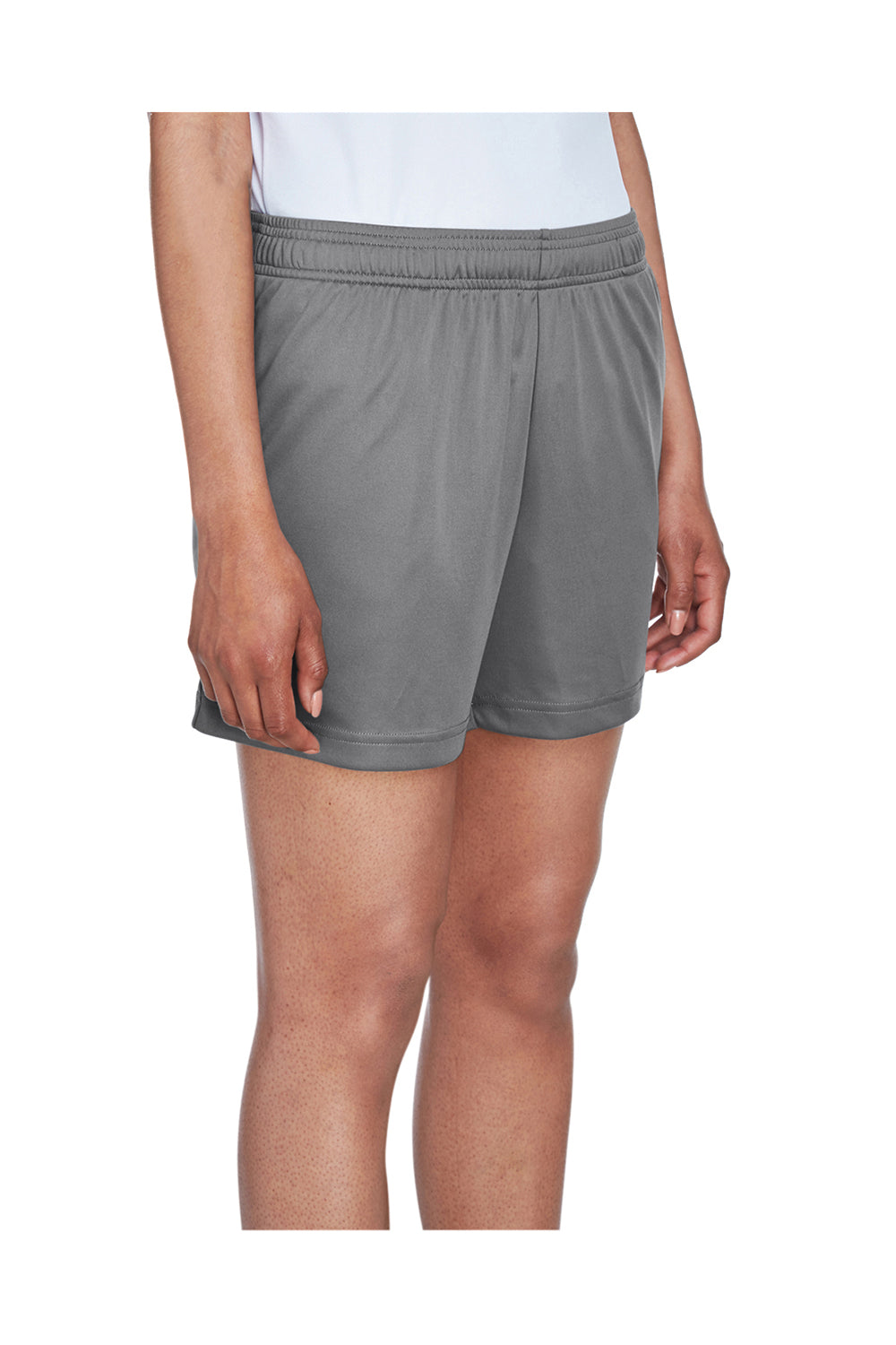 Team 365 TT11SHW Womens Zone Performance Moisture Wicking Shorts w/ Pockets Graphite Grey Model 3q