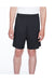 Team 365 TT11SHY Youth Zone Performance Moisture Wicking Shorts w/ Pockets Black Model Front