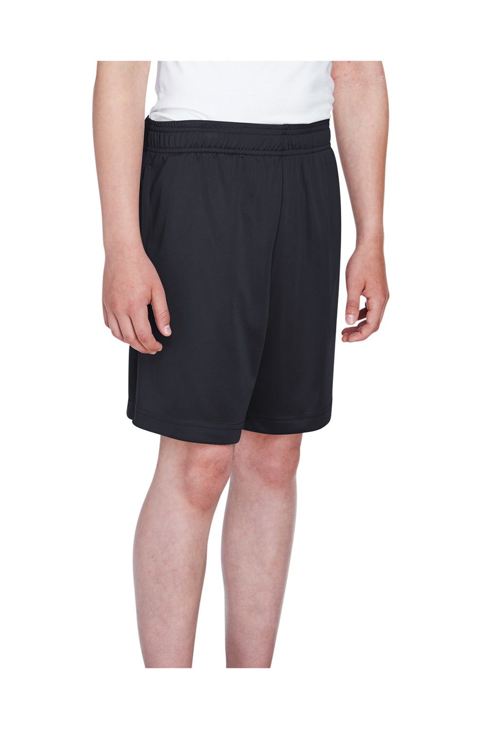 Team 365 TT11SHY Youth Zone Performance Moisture Wicking Shorts w/ Pockets Black Model 3q