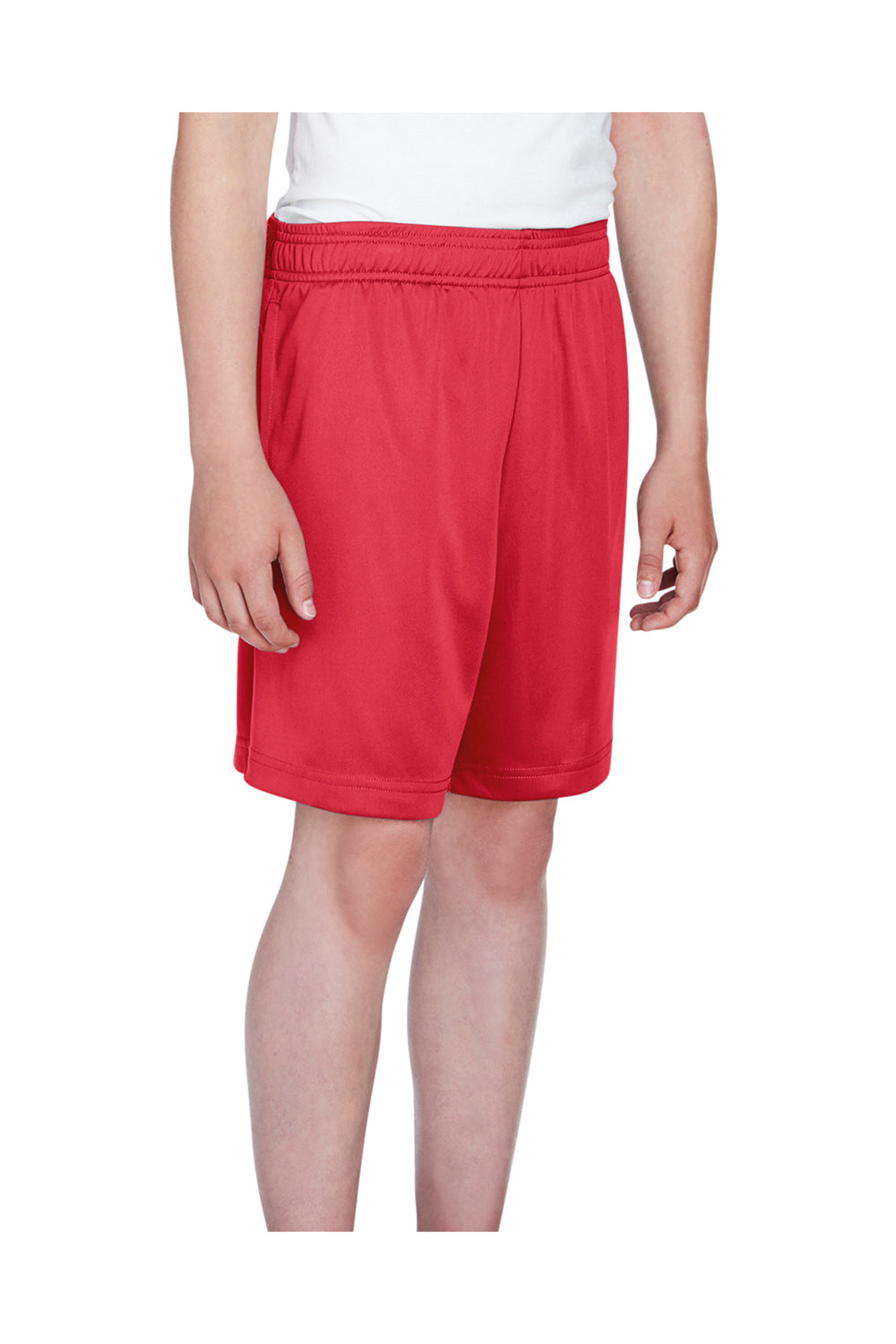 Team 365 TT11SHY Youth Zone Performance Moisture Wicking Shorts w/ Pockets Red Model 3q