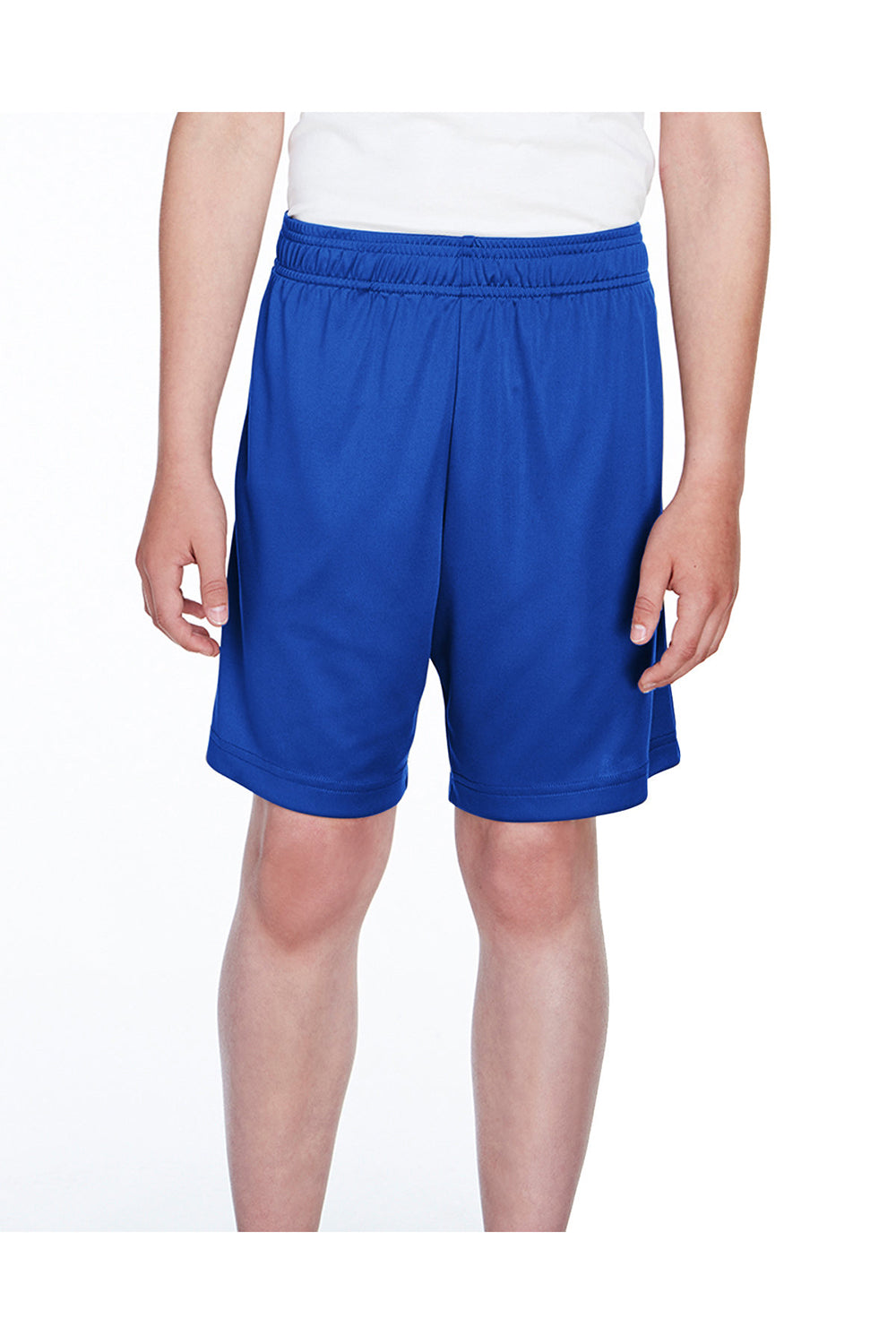 Team 365 TT11SHY Youth Zone Performance Moisture Wicking Shorts w/ Pockets Royal Blue Model Front