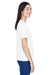 Team 365 TT11W Womens Zone Performance Moisture Wicking Short Sleeve V-Neck T-Shirt White Model Side