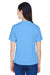 Team 365 TT11W Womens Zone Performance Moisture Wicking Short Sleeve V-Neck T-Shirt Light Blue Model Back