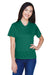 Team 365 TT11W Womens Zone Performance Moisture Wicking Short Sleeve V-Neck T-Shirt Forest Green Model Front