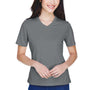 Team 365 Womens Zone Performance Moisture Wicking Short Sleeve V-Neck T-Shirt - Graphite Grey