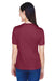 Team 365 TT11W Womens Zone Performance Moisture Wicking Short Sleeve V-Neck T-Shirt Maroon Model Back