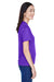 Team 365 TT11W Womens Zone Performance Moisture Wicking Short Sleeve V-Neck T-Shirt Purple Model Side