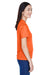 Team 365 TT11W Womens Zone Performance Moisture Wicking Short Sleeve V-Neck T-Shirt Orange Model Side