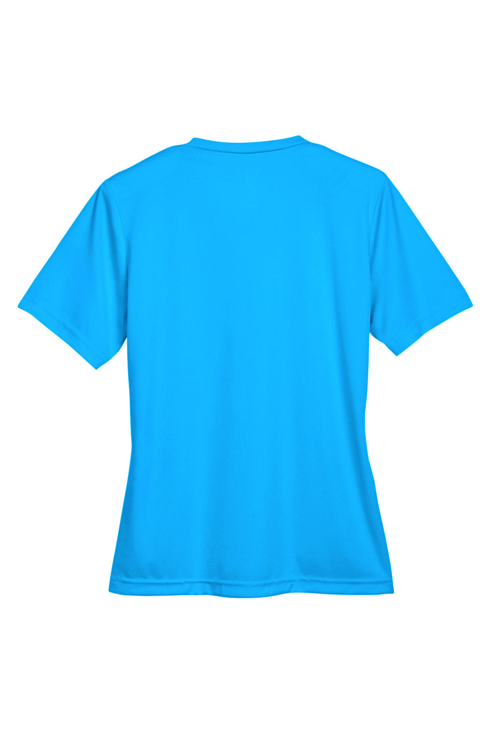 Team 365 TT11W Womens Zone Performance Moisture Wicking Short Sleeve V-Neck T-Shirt Electric Blue Flat Back