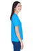 Team 365 TT11W Womens Zone Performance Moisture Wicking Short Sleeve V-Neck T-Shirt Electric Blue Model Side