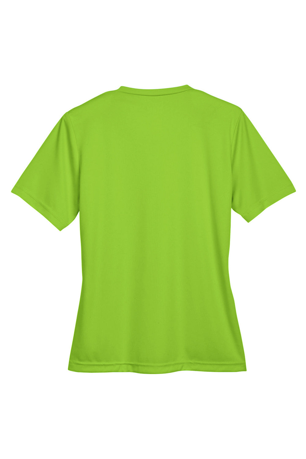 Team 365 TT11W Womens Zone Performance Moisture Wicking Short Sleeve V-Neck T-Shirt Acid Green Flat Back