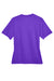 Team 365 TT11W Womens Zone Performance Moisture Wicking Short Sleeve V-Neck T-Shirt Purple Flat Back