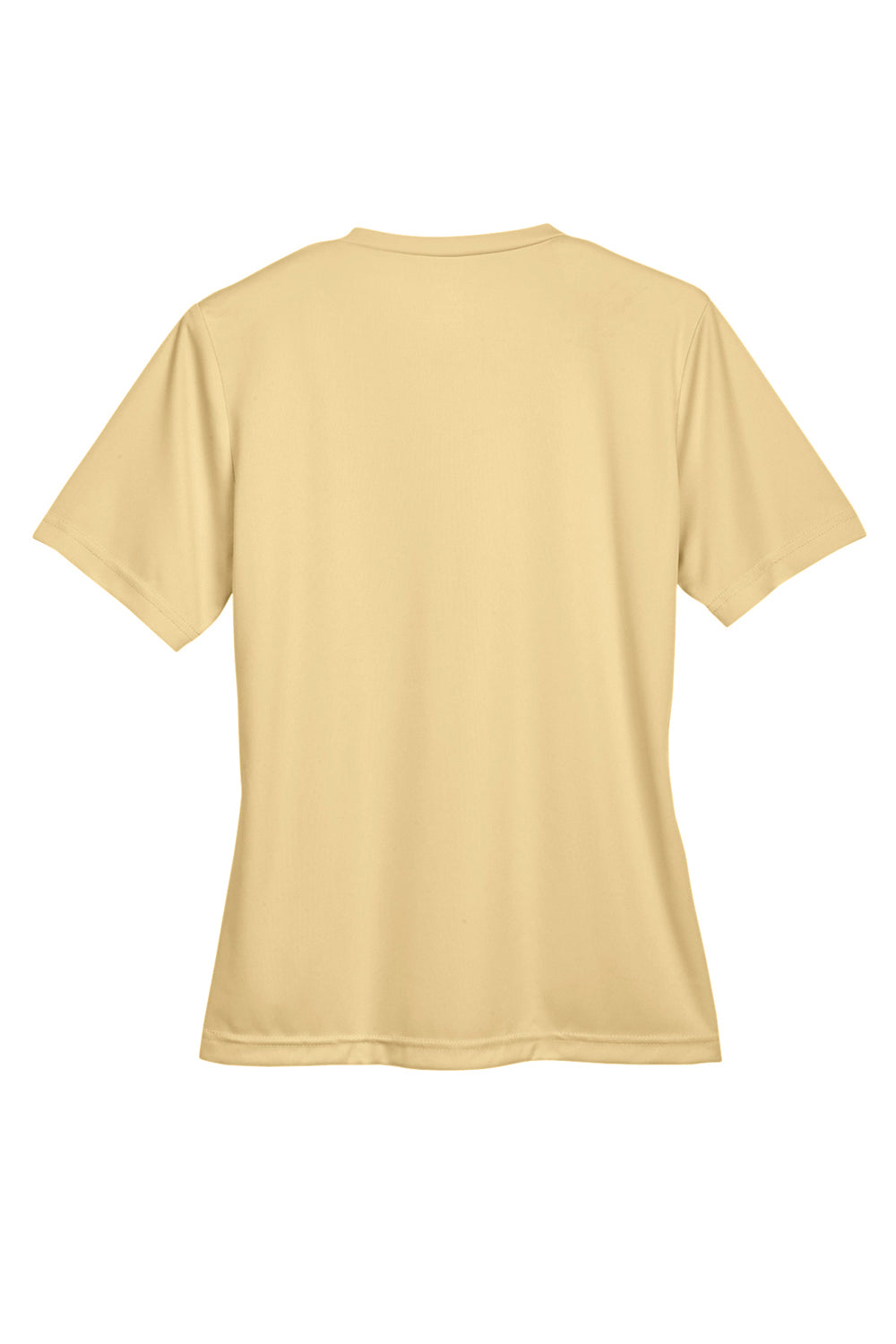 Team 365 TT11W Womens Zone Performance Moisture Wicking Short Sleeve V-Neck T-Shirt Vegas Gold Flat Back