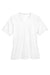 Team 365 TT11W Womens Zone Performance Moisture Wicking Short Sleeve V-Neck T-Shirt White Flat Front