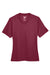 Team 365 TT11W Womens Zone Performance Moisture Wicking Short Sleeve V-Neck T-Shirt Maroon Flat Front