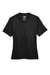 Team 365 TT11W Womens Zone Performance Moisture Wicking Short Sleeve V-Neck T-Shirt Black Flat Front