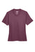 Team 365 TT11W Womens Zone Performance Moisture Wicking Short Sleeve V-Neck T-Shirt Dark Maroon Flat Front