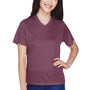 Team 365 Womens Zone Performance Moisture Wicking Short Sleeve V-Neck T-Shirt - Dark Maroon