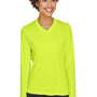 Team 365 Womens Zone Performance Moisture Wicking Long Sleeve Crewneck T-Shirt - Safety Yellow