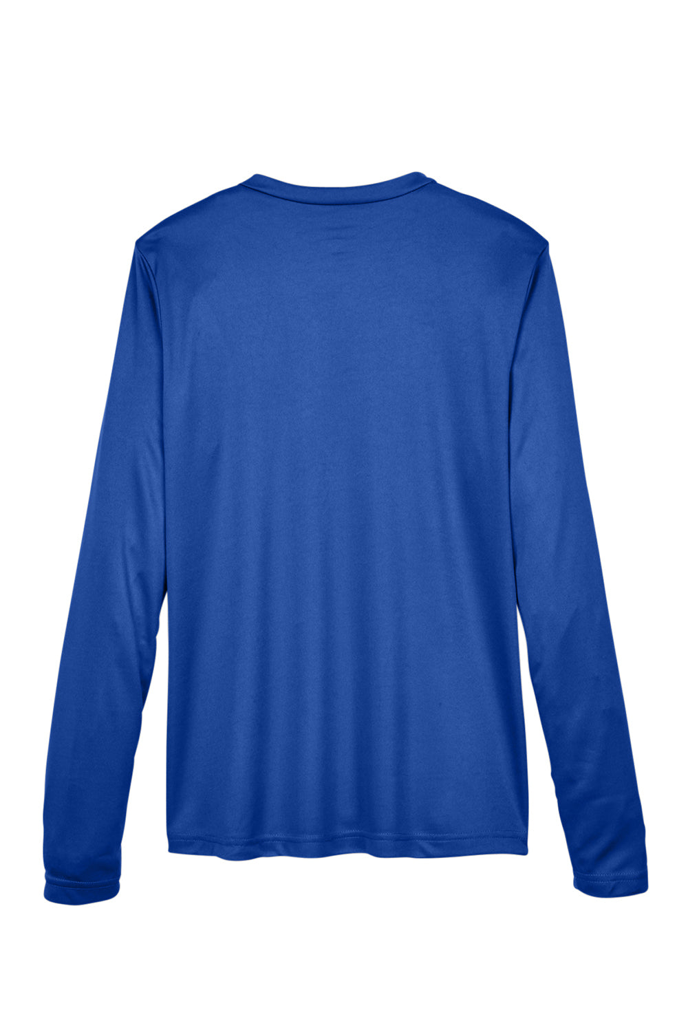 Team 365 TT11WL Womens Zone Performance Moisture Wicking Long Sleeve Crewneck T-Shirt Royal Blue Flat Back