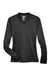 Team 365 TT11WL Womens Zone Performance Moisture Wicking Long Sleeve Crewneck T-Shirt Black Flat Front