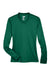 Team 365 TT11WL Womens Zone Performance Moisture Wicking Long Sleeve Crewneck T-Shirt Forest Green Flat Front