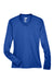 Team 365 TT11WL Womens Zone Performance Moisture Wicking Long Sleeve Crewneck T-Shirt Royal Blue Flat Front